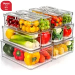 14pcs Stackable Acrylic Fridge Storage Organizers 3 kitchen storage containers Nairobi