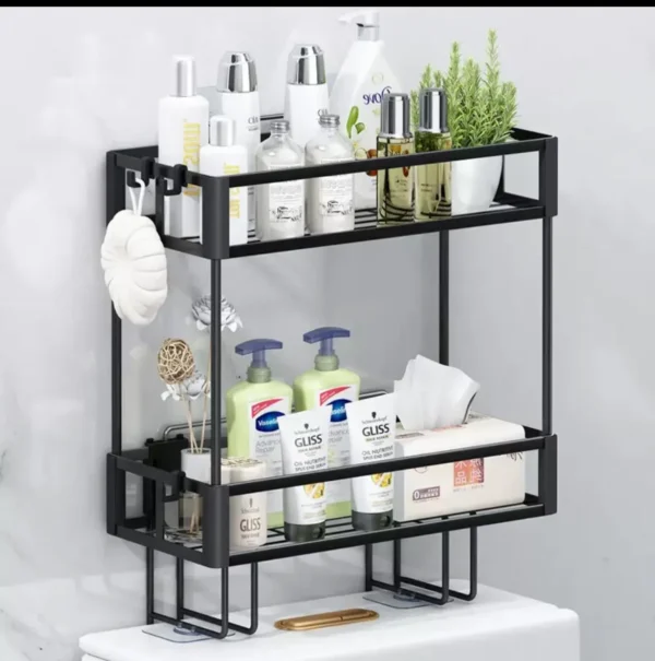2 Tier Space-Saving Over the Toilet Storage Rack 1 Over the Toilet Storage Rack