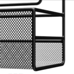 black bathroom storage organizer