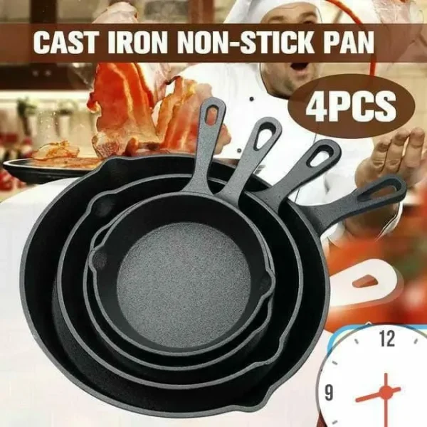 4 piece cast iron set