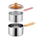 2in1 Stainless Steel Milk & Frying Pot