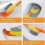 Duck Shaped Toilet Brush Holder with Silicone Brush 4 Duck shaped bathroom accessory