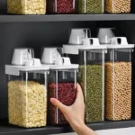 storage containers with measuring cup