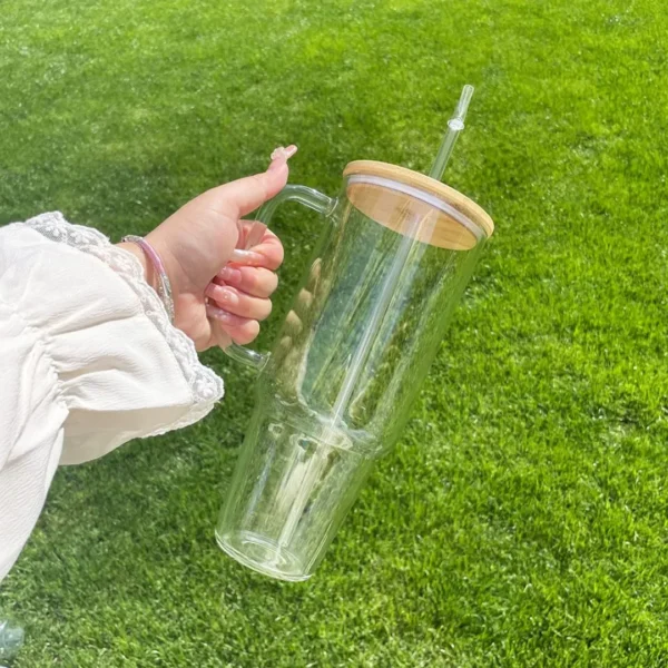 bamboo lid drinking cup