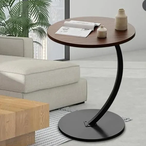 C Shaped Rotating Side Table