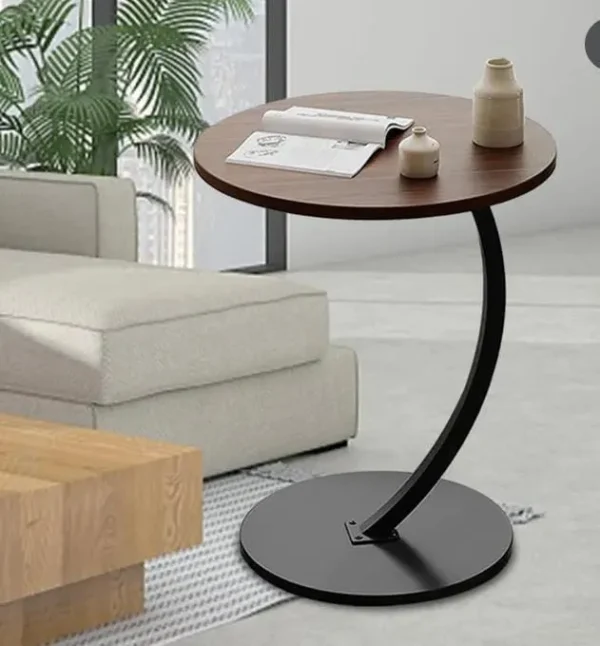 C Shaped Rotating Side Table