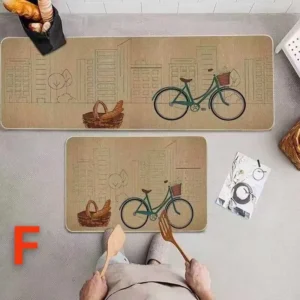 2pcs Kitchen Mats with Rubber