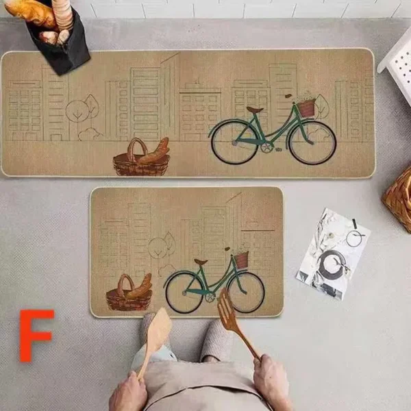 2pcs Kitchen Mats with Rubber
