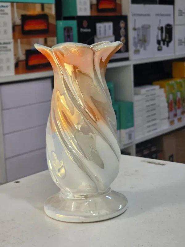 gold ceramic vase