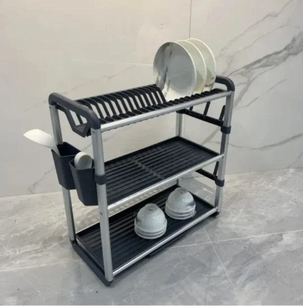 3-tier aluminium dish rack