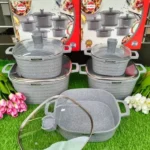 10pcs Square Granite Die-Cast Cookware Set