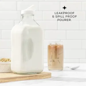Airtight glass juice bottle