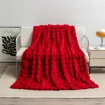 Luxurious Double Layer Faux Fur Bubble Blanket