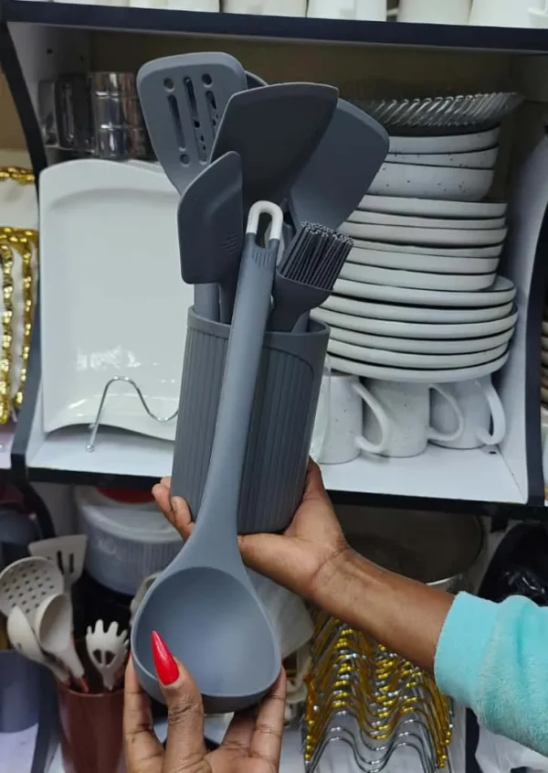 Heavy duty silicone kitchen set