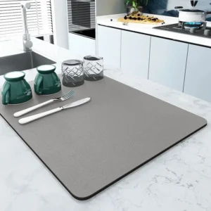 Super Absorbent Non-Slip Dish Drying Mat