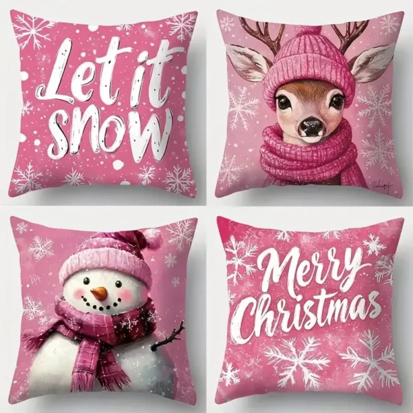 Christmas themed home decor cushion cover