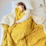 Lamb fur winter throw blanket/fleece blanket 13 Premium warm bedding