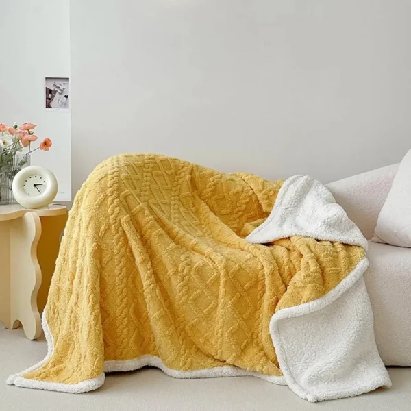 Winter fleece throw