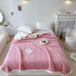 Lamb fur winter throw blanket/fleece blanket 10 Fluffy soft winter blanket