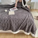 Lamb fur winter throw blanket/fleece blanket 6 Warm fleece quilt