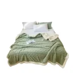 Lamb fur winter throw blanket/fleece blanket 4 Soft cozy bedding blanket