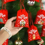 Christmas velvet gift bag