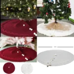 Christmas knitted tree skirt
