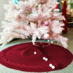 Christmas Knitted Tree Skirt / Tree Apron