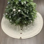 Christmas knitted tree skirt