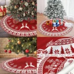 Elegant Knitted Christmas Tree Skirt