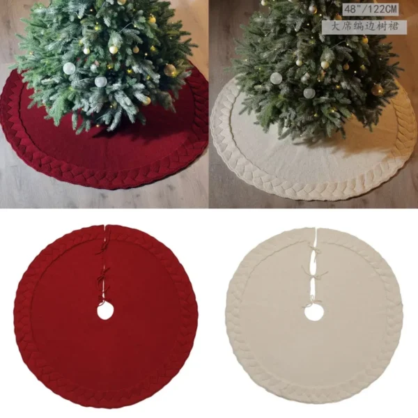 Quality Knitted Christmas Tree Skirt