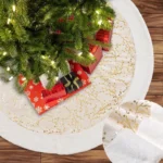 plush Christmas tree mat
