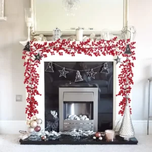 Artificial Red Berry Plants Christmas Garland