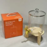 Ribbed Glass Juice Dispenser