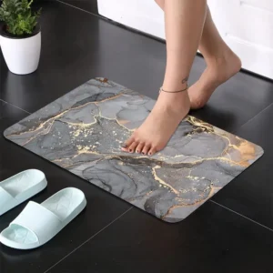 Non-slip absorbent bath mat