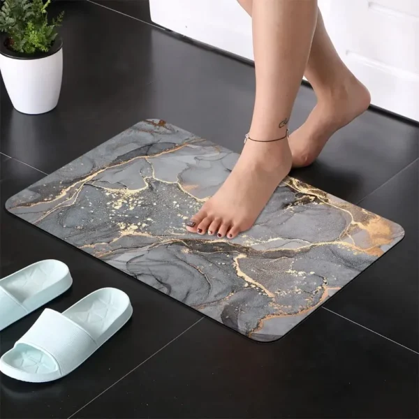 Non-slip absorbent bath mat