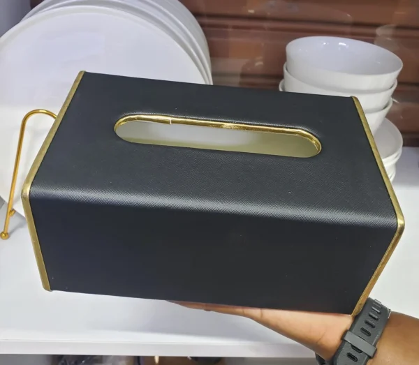 Leather napkin holder