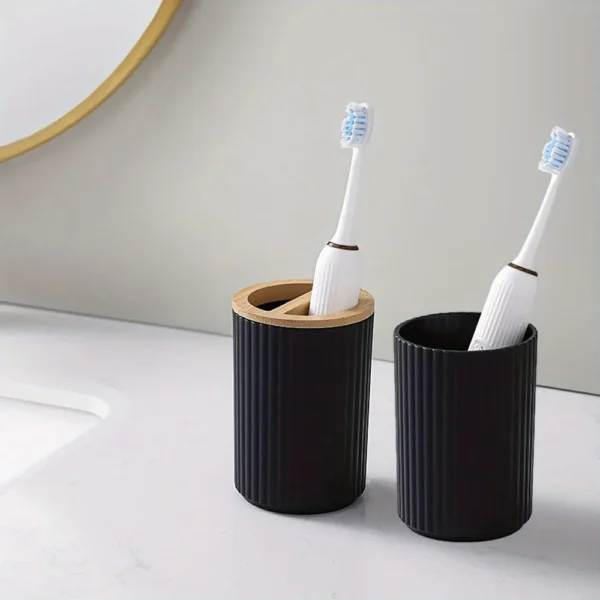 6-in-1 bamboo bathroom organizer