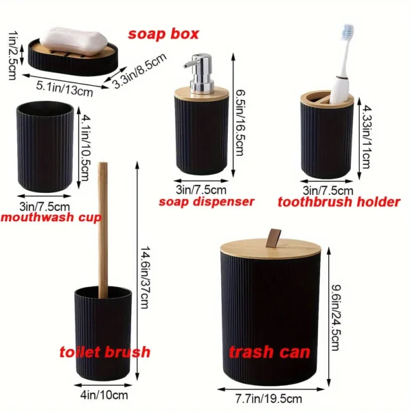 Modern bathroom accessories set