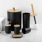 Sustainable bamboo bathroom set