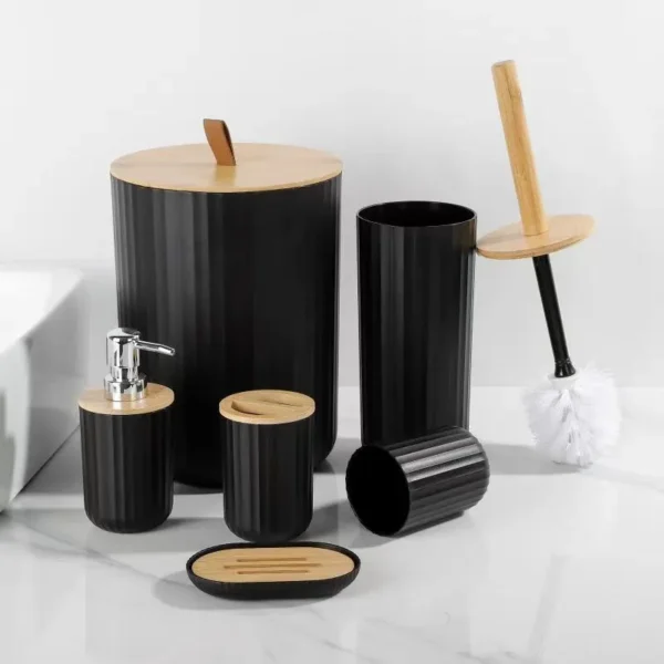 Sustainable bamboo bathroom set