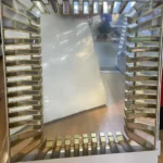 Gold framed home mirror