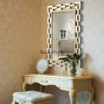 Hallway gold mirror