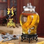Glass Beverage Dispenser with Faucet 4 5L juice dispenser with tap