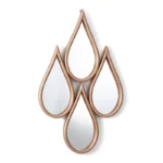 Nordic Tear Drop Decorative Wall Mirror 4 metal frame wall décor
