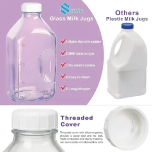Glass milk bottle