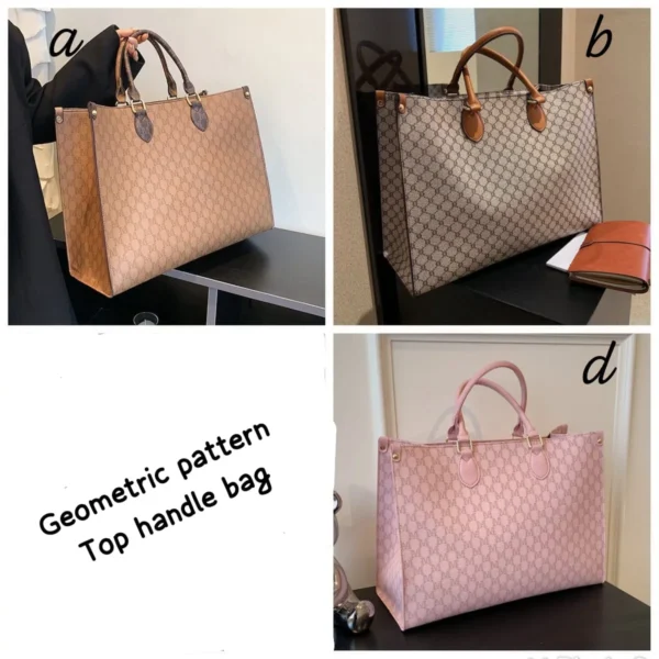geometric pattern handbag