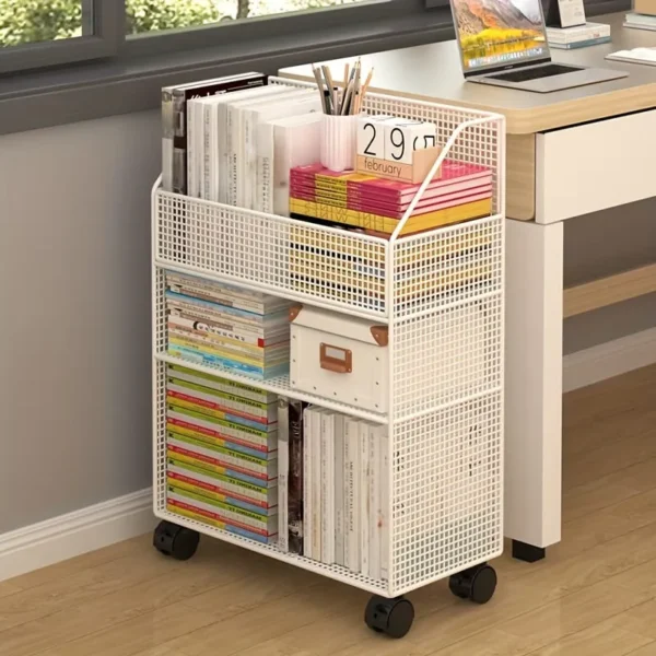 Unique House Collection Home 2 Quality Multipurpose Bookshelf Stand with Wheels