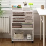 Multipurpose Bookshelf Stand with Wheels 3 Office bookshelf stand