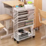 Multipurpose Bookshelf Stand with Wheels 7 Mobile storage rack